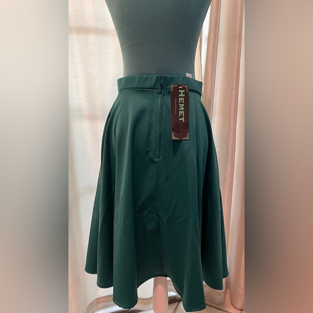Teal circle skirt sz S - Picture 2 of 6